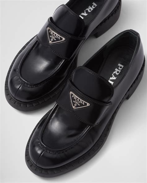 prada chocolate loafers womens|platform loafers women prada.